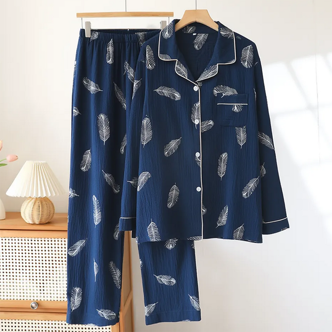 비단길 밀피아 긴팔 잠옷 상하의 세트