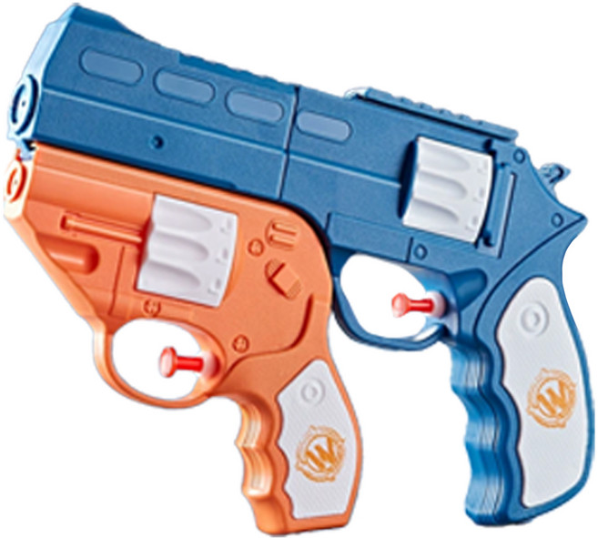 星辰玩具 2in1 雙雙槍 可愛情侶雙胞胎水槍組, 1套, 左輪手槍 海軍藍