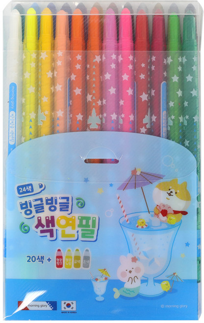 모닝글로리 빙글빙글 색연필, 24색, 1세트