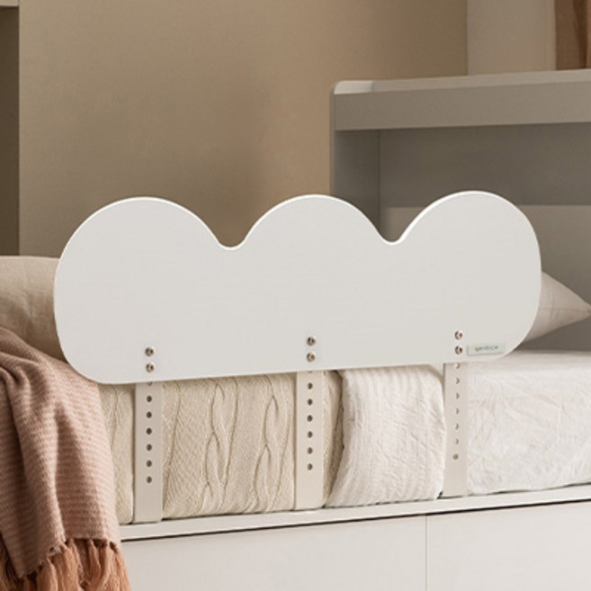 젠티스 어린이 낙상방지 구름 고급브래킷 침대안전 가드 90cm, 화이트