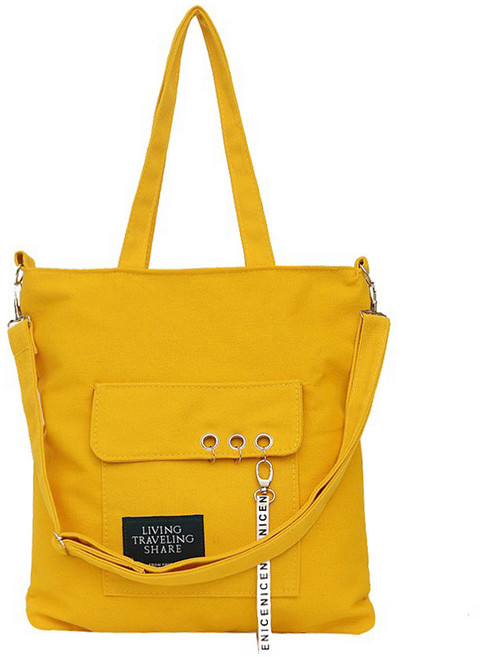 르블랑 학생 숄더 포켓 캔버스 에코백