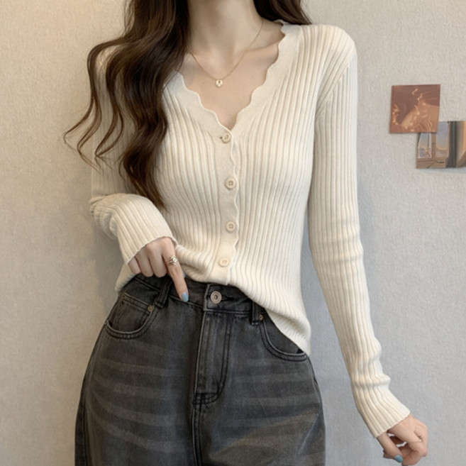 소니오 여성용 물결 데일리 가디건