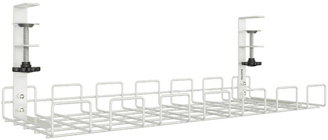 마켓플랜 레이어 무타공 멀티탭 거치대, 1개, 화이트