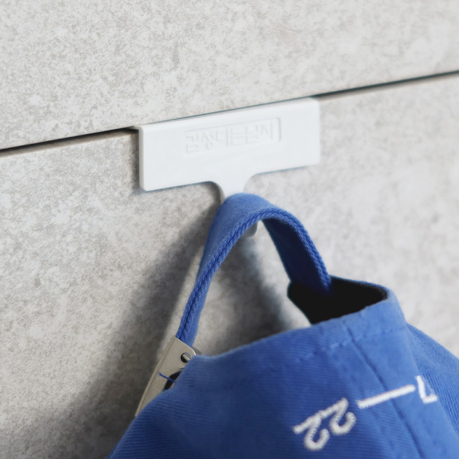 감성다는남자 무타공 대리석 아트월 틈새걸이, 화이트, 1개