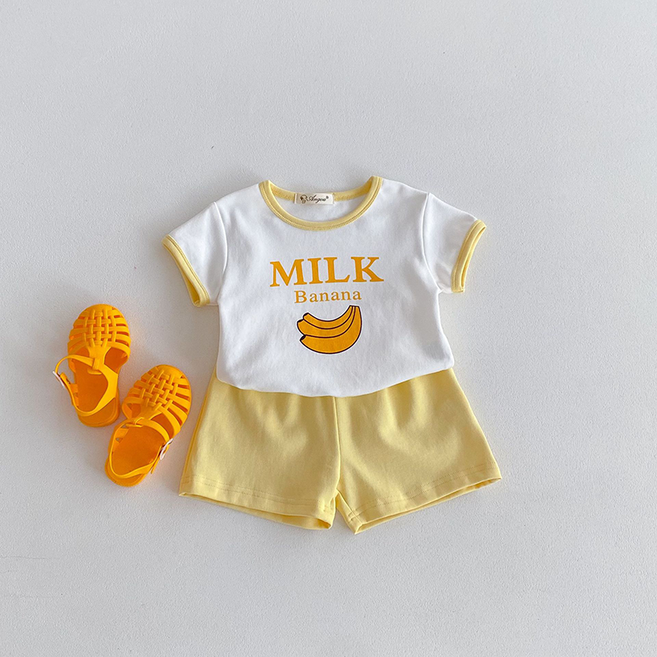 앙구 베베니즈 아동용 상큼후르츠 반팔티셔츠 반바지 세트