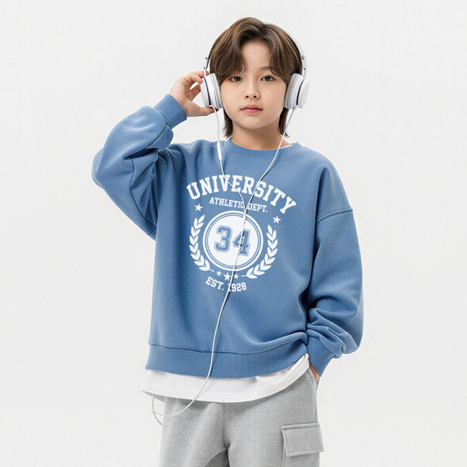 뉴욕꼬맹이 아동용 오버핏 맨투맨 W451