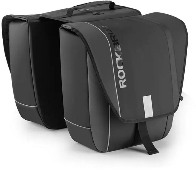 락브로스 자전거패니어 투어 리어백 A10, 블랙, 1개