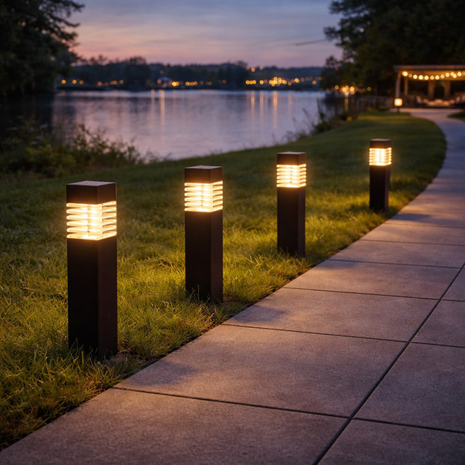 루아즈 LED 야외 정원등 태양광조명 4p, 웜화이트