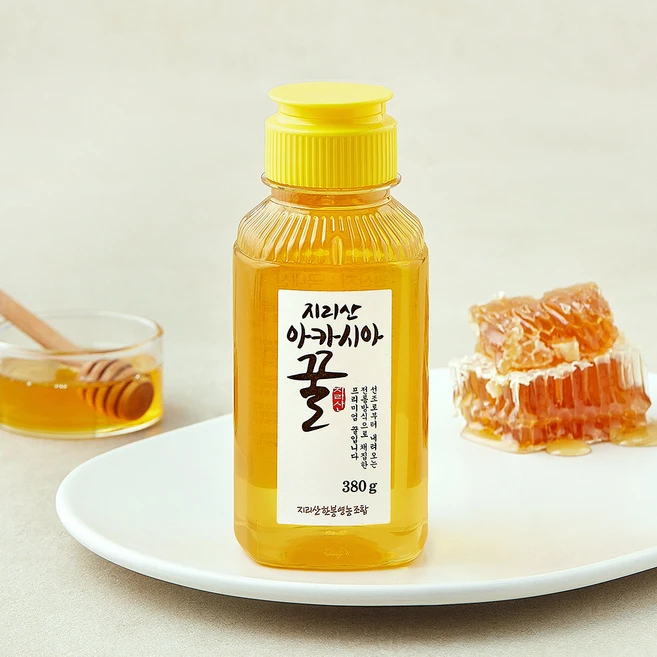 지리산 아카시아꿀, 380g, 1개 - 쿠팡