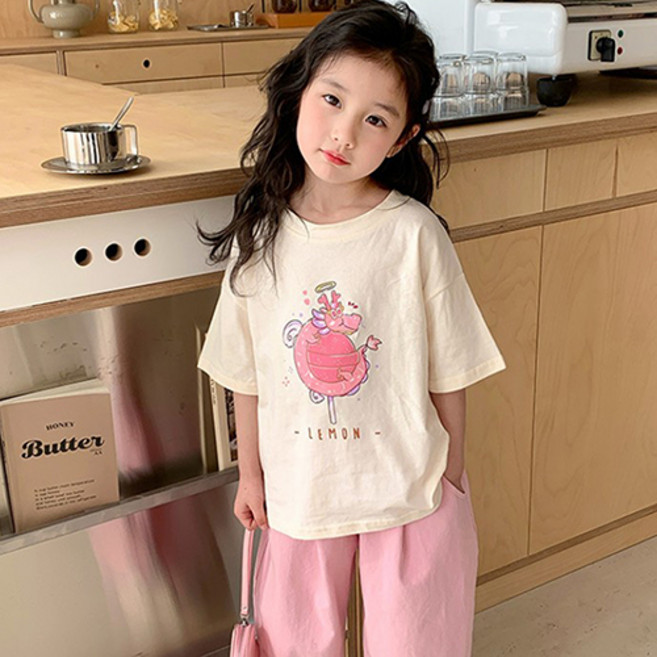 꼰띠키즈 아동용 통기성 캐릭터 티셔츠