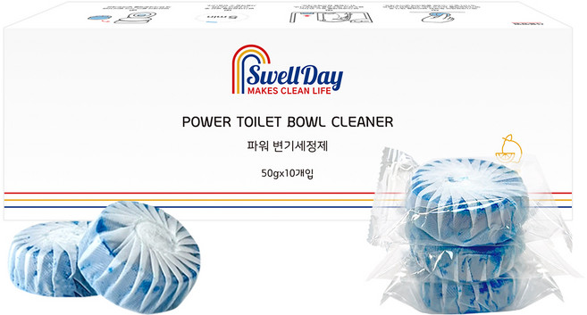 스웰데이 개별포장 파워 변기세정제 10p, 500g, 1개