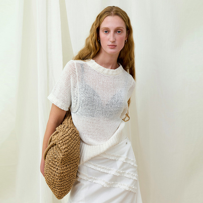 위메농 여성용 Linen half knit