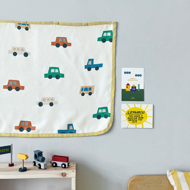 프랑브아즈 카 차량용 자석 햇빛 가리개 커튼, YELLOW, 1개