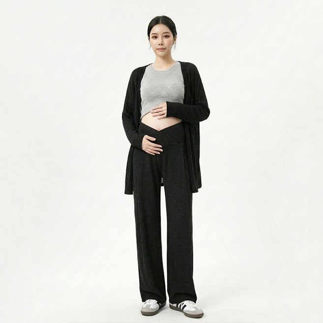 휴데이 임산부 크로스하이밴드 팬츠