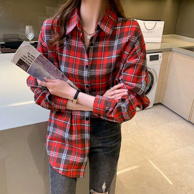 LUNA GIRL Levan 格紋襯衫