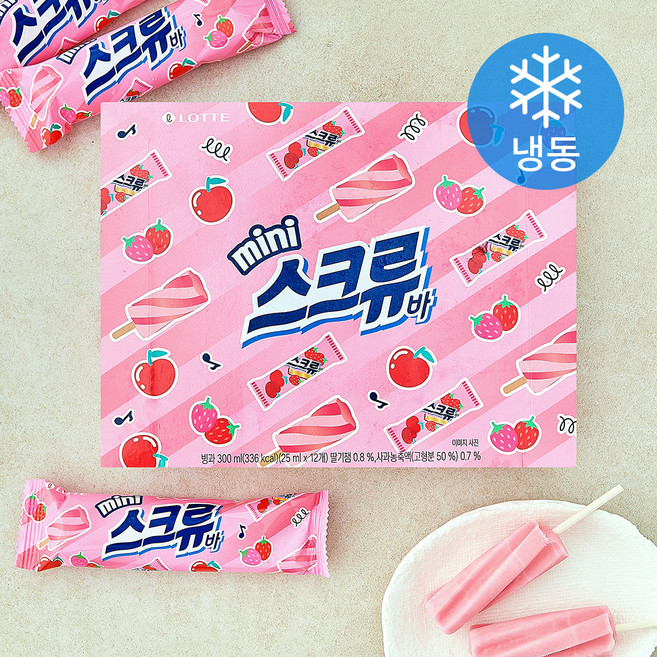 롯데웰푸드 스크류바 미니 (냉동), 1개, 12개입, 25ml
