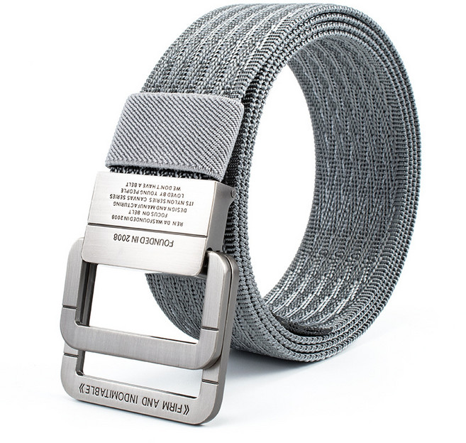 맙소샵 남성용 고급 버클 아웃도어 스포츠벨트 RK2052, 라이트그레이, 1개