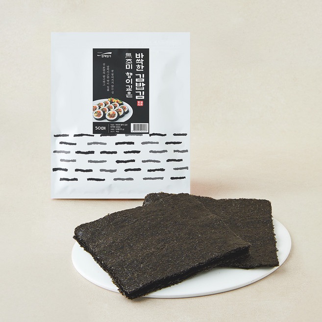 청해명가 무조미 향이 깊은 바싹한 김밥김, 2.3g, 1개, 50매