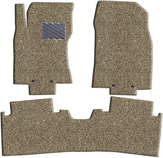 포시즌카매트 프리미엄 코일카매트 확장일체형 1+2열 3p, 르노삼성 QM6 (더뉴 포함) 2016년~, BROWN