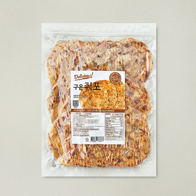 해맑은푸드 구운 쥐포, 1개, 300g(대)