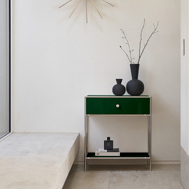 포더홈 무디 모듈 협탁 하부 선반형 600 방문설치, 딥그린, 1개