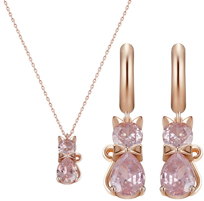 marie claire 美麗佳人 女款巴黎耳環項鍊特別2件套組