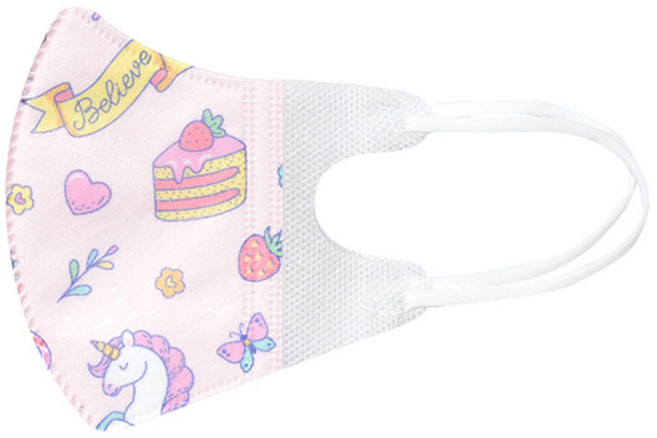 러블리앙즈 3D 유아 마스크 초소형, 30개입, 1개, 유니콘