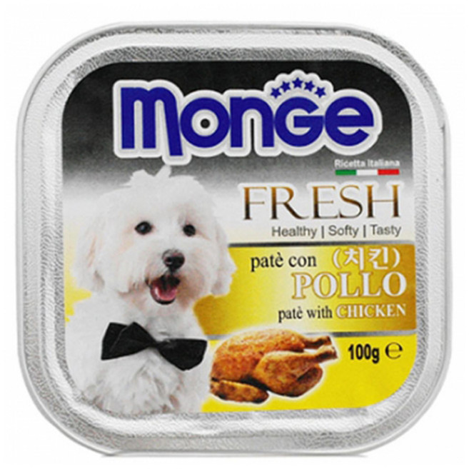 바우와우 강아지 Monge 사각 캔 100g, 96개, 치킨