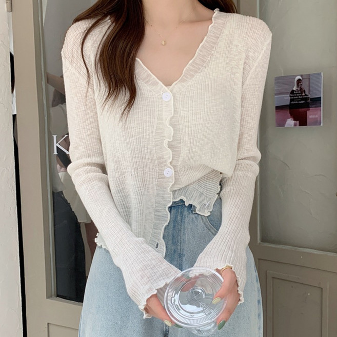 MarketA 女款 Berry 夏季透膚長袖開襟衫 T25SS3-A2039