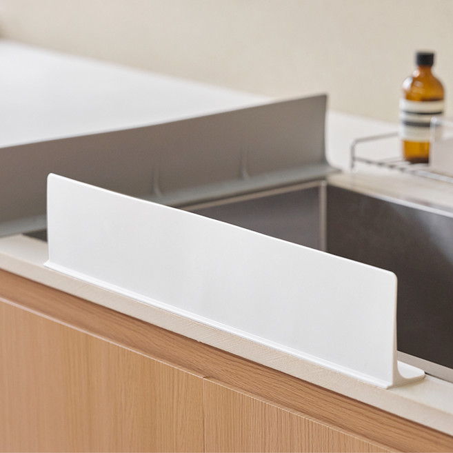 리본제이 실리콘 싱크대 물막이 뽁뽁이 프로, 화이트, 1개