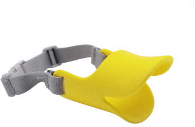 강아지 오리 입마개 M, 옐로우, 1개