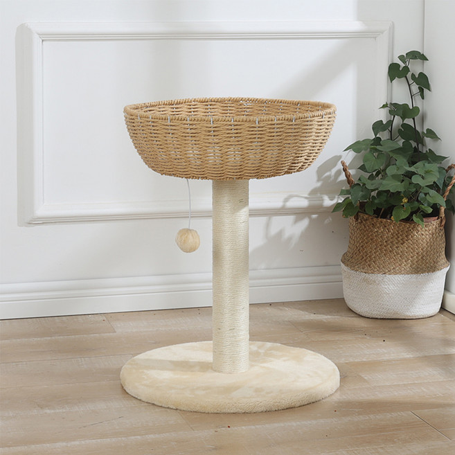 고양이 수공예 스크래쳐 바스켓 B타입 캣폴, 1개, 혼합색상