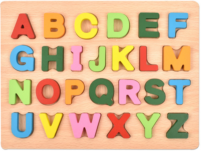 목제 입체 영어 알파벳 대문자 퍼즐세트, 1세트, 26피스