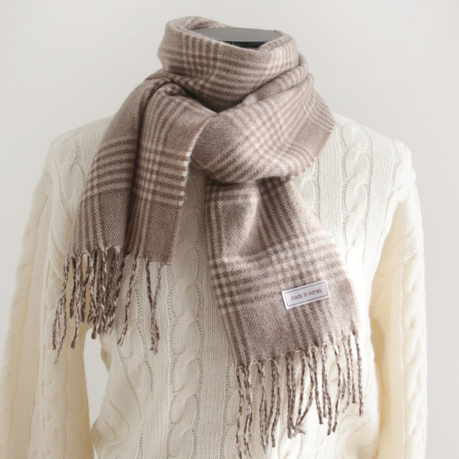 바비수 러빈 글렌 체크 수술 머플러