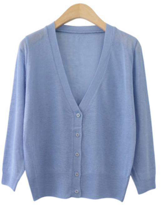 Zenith 女款 Mobeun 七分袖V領開襟衫 G990