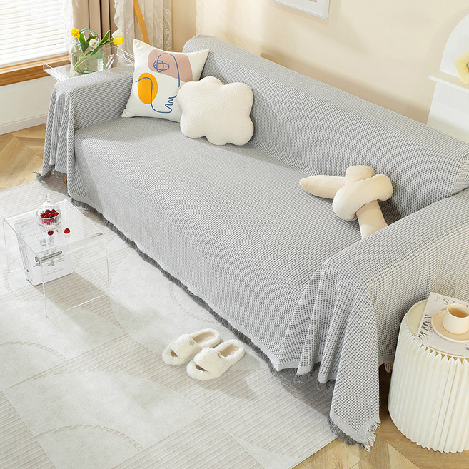 GUNU 사계절 소파 담요 블랭킷, 그레이, 1개