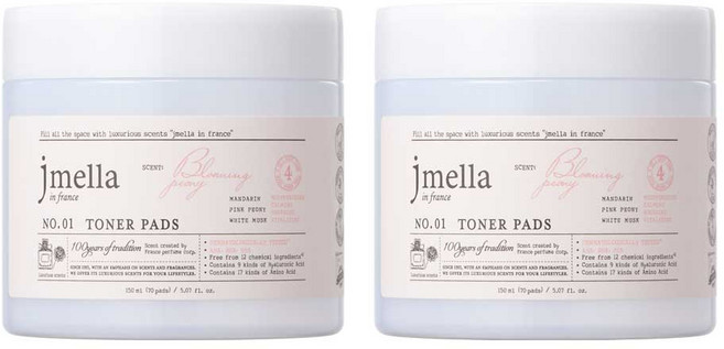 제이멜라 인 프랑스 블루밍 피오니 토너 패드 150ml, 70매입, 2개