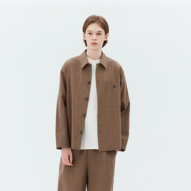 MIND BRIDGE 男款亞麻襯衫 MYWS3133