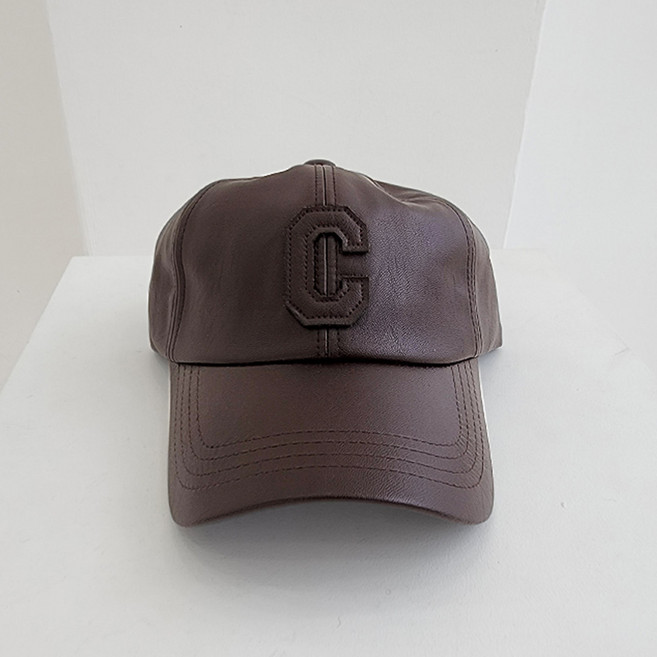 한스모자 c로고 레더 야구 볼캡