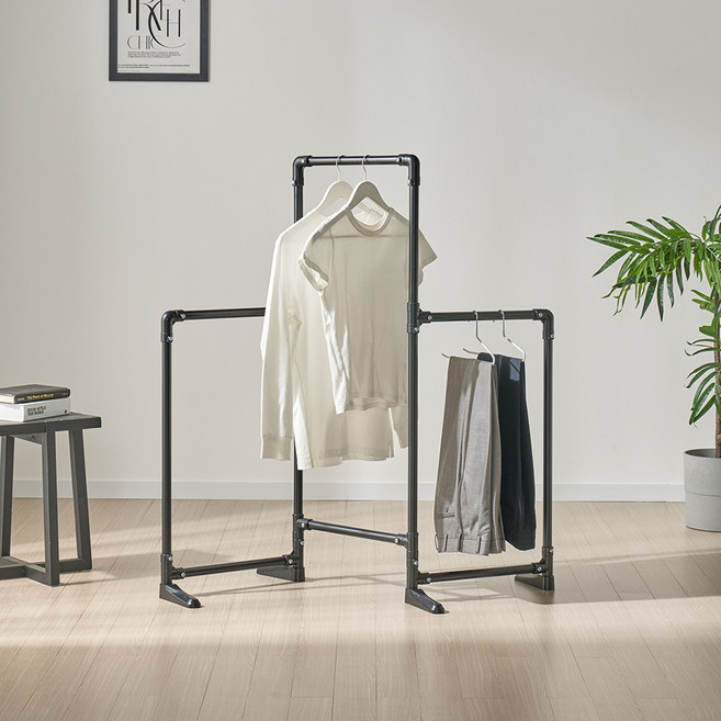 아이템톡 토닥토닥 스탠드 접이식 애완견 다용도 행거, 블랙