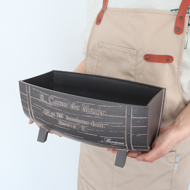 모리앤 빈티지 오크 무광플라스틱화분 3015, 다크브라운, 1개