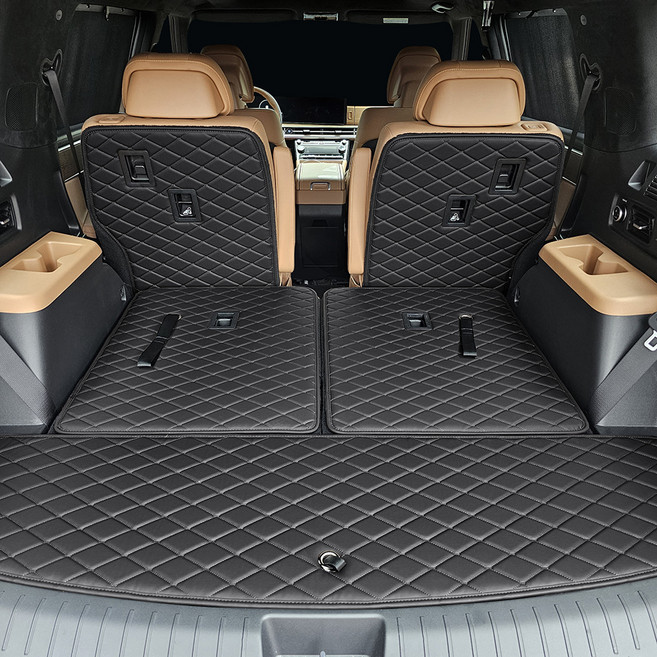 비비키 프리미엄 트렁크매트 트렁크매트 세트, 현대 싼타페 MX5 6인승 가솔린/하이브리드 2023년형 8월~, 블랙