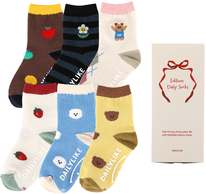 데일리라이크 아동용 에디션 데일리 삭스 6족 세트