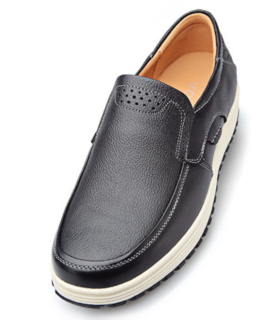 VONIN 남성용 소가죽 오플레더 슬립온 TS110BK