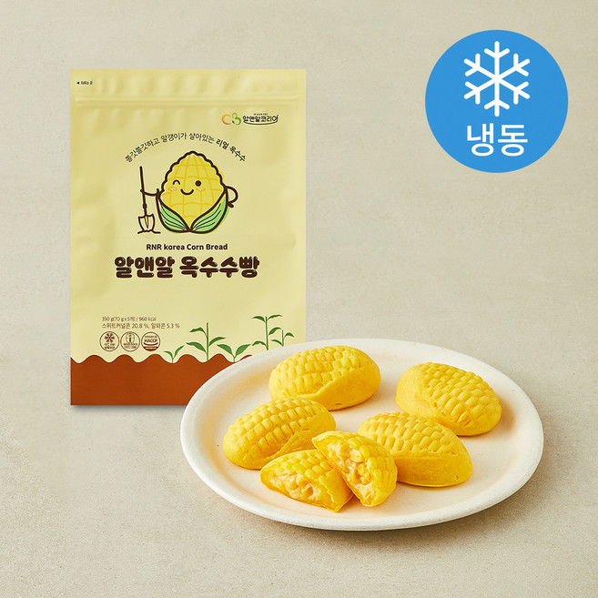 알앤알 옥수수빵 (냉동), 70g, 1개, 5개입