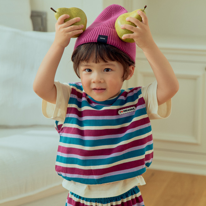 퍼스트블루 아동용 카라 단가라 조끼