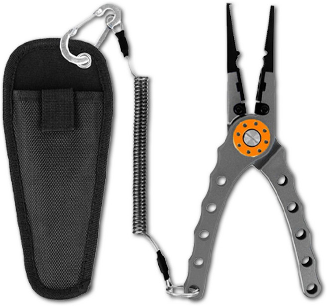 실버캐스트 다기능 낚시 펜치 플라이어, 그레이, 1개