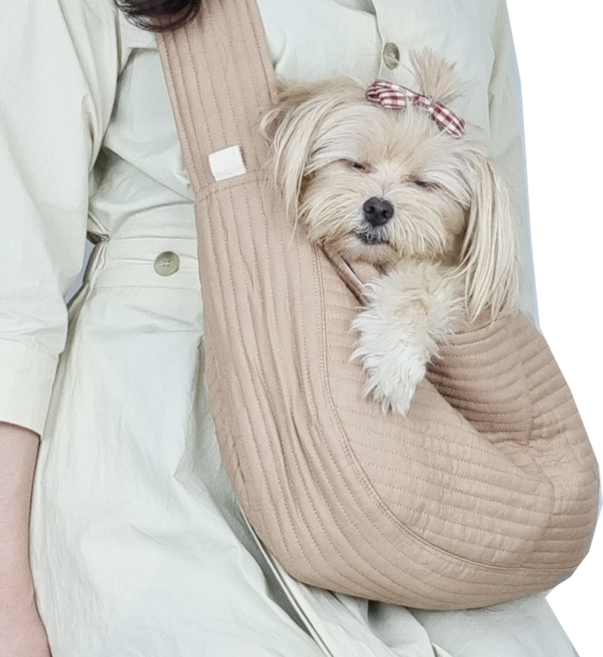 난펫 강아지 포대기 슬링백, 브라운, 1개