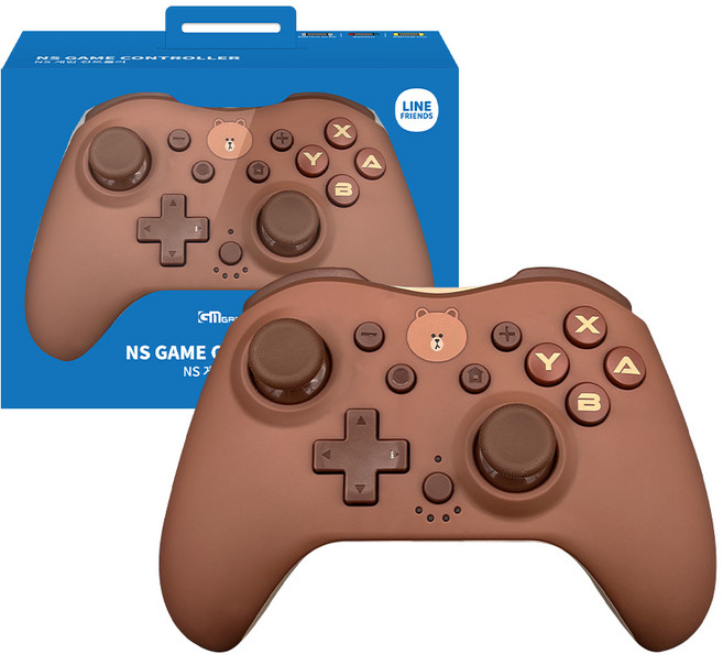 겜맥 닌텐도스위치 게임 컨트롤러 브라운, 1개, 혼합색상