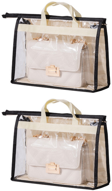 마켓에이 보관 투명 더스트백 블랙, 2개